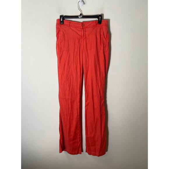 Level 99 Coral Linen Blend Slacks Sz 28 - Picture 1 of 3